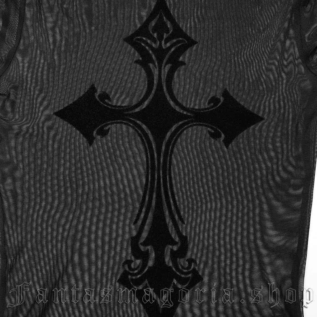 Punk Rave Gothic Cross Mesh Longsleeve - Image 6