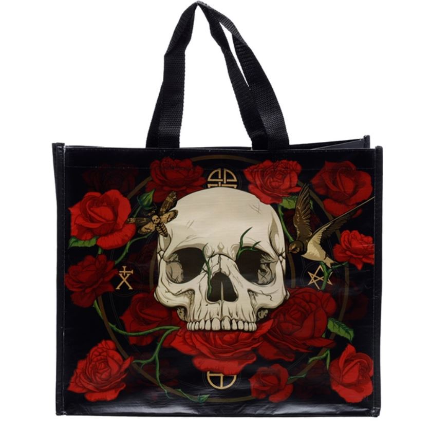 Skulls and Roses Reusable Shopping Bag - Image 2