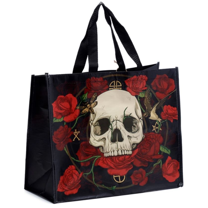 Skulls and Roses Reusable Shopping Bag - Image 3