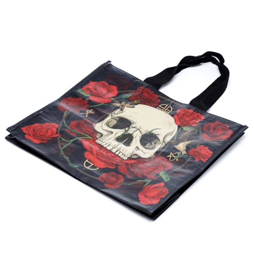 Skulls and Roses Reusable Shopping Bag - Image 4
