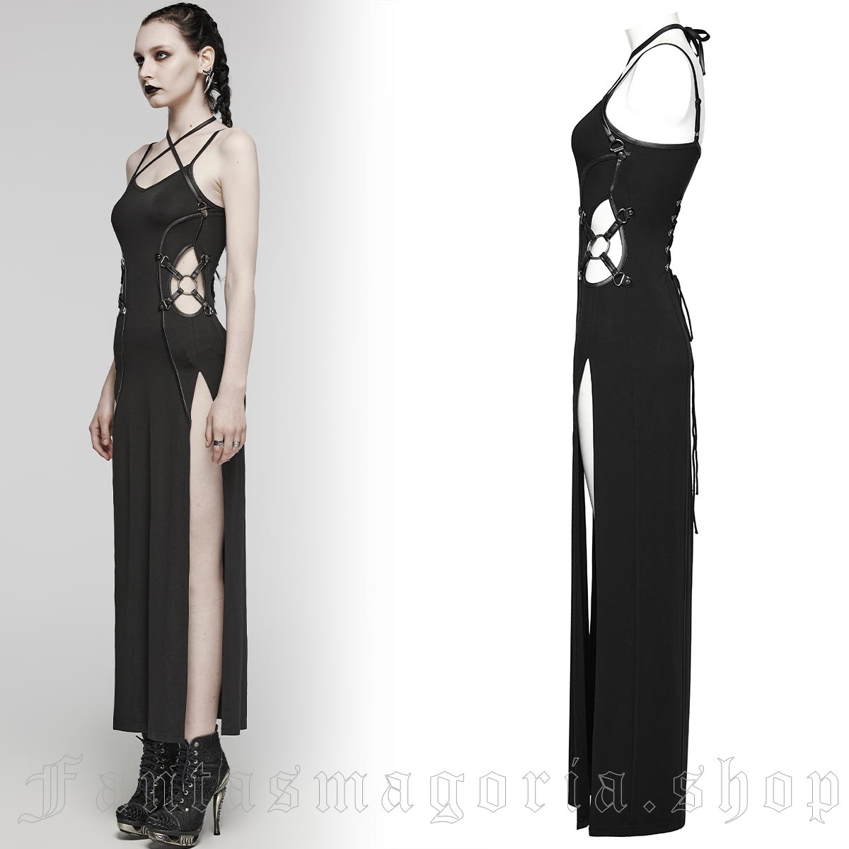 Pink Rover Dress Punk Rave Antares Dress - Nyctophilia Gothic Shop Hamburg