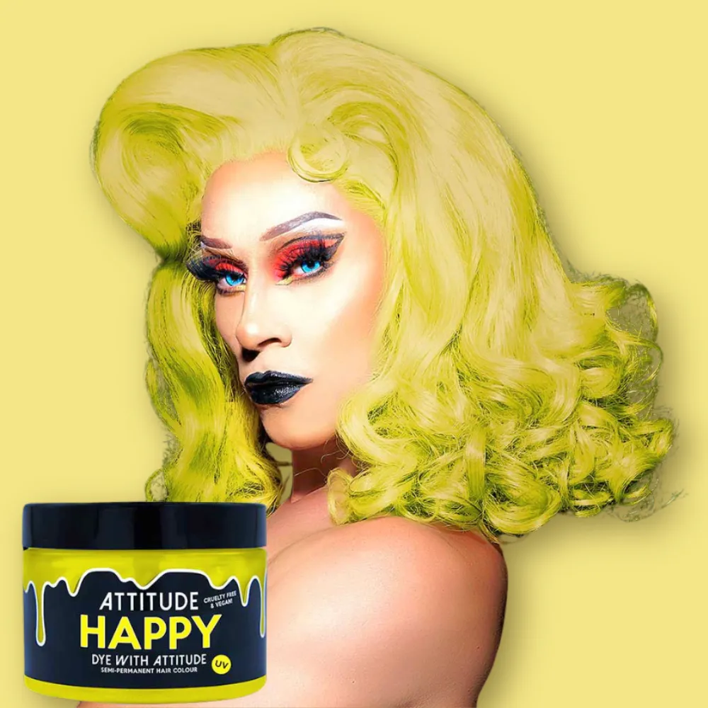 Attitude Happy UV Yellow Hair Dye