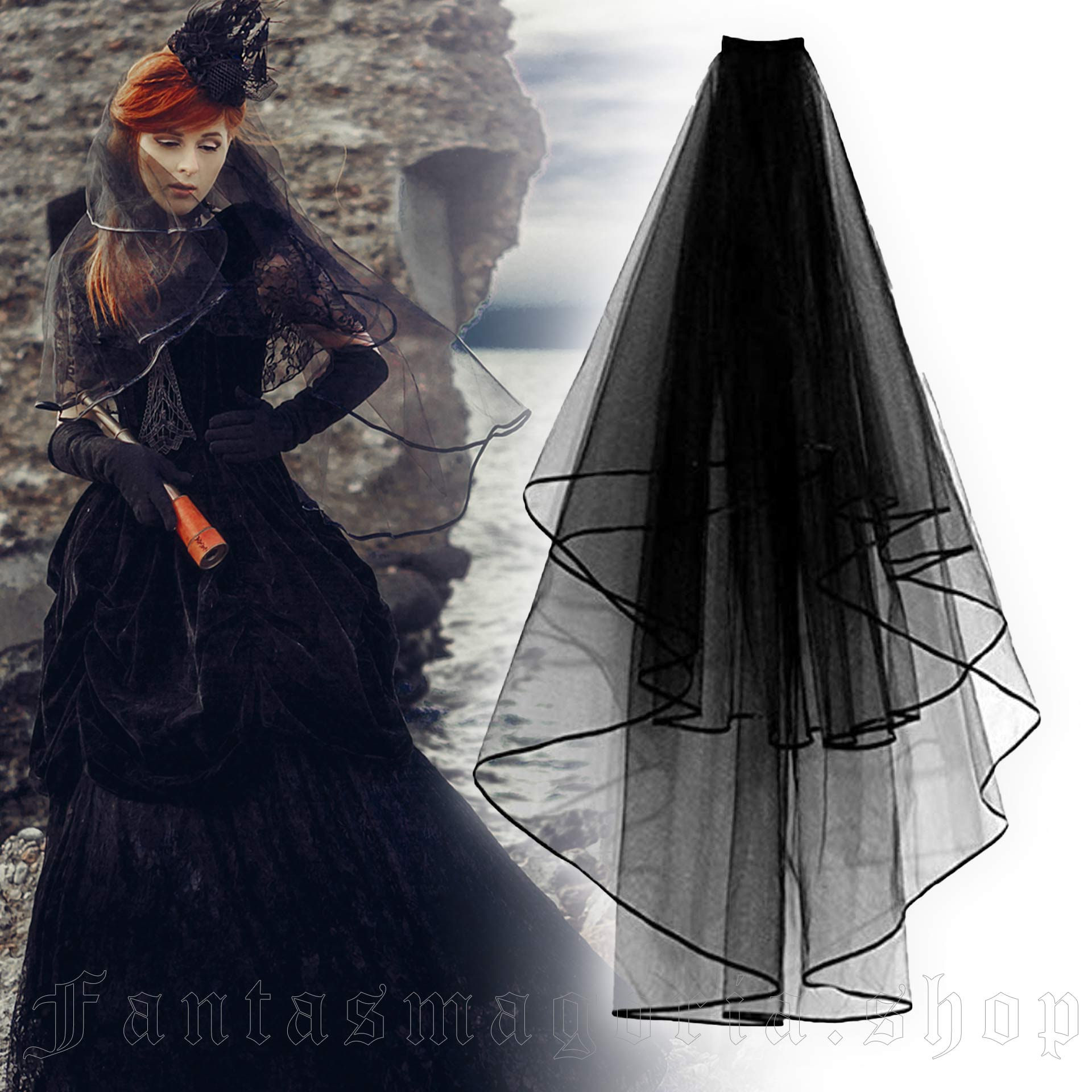 Black Mourning Veil