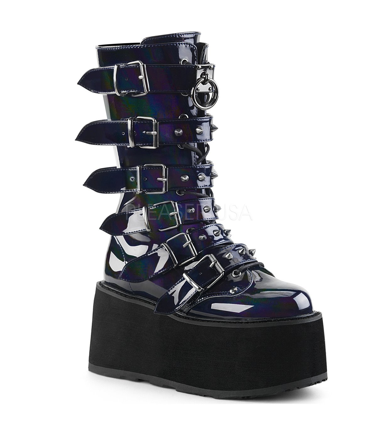 DemoniaCult Stiefel Damned 225 Black Holo