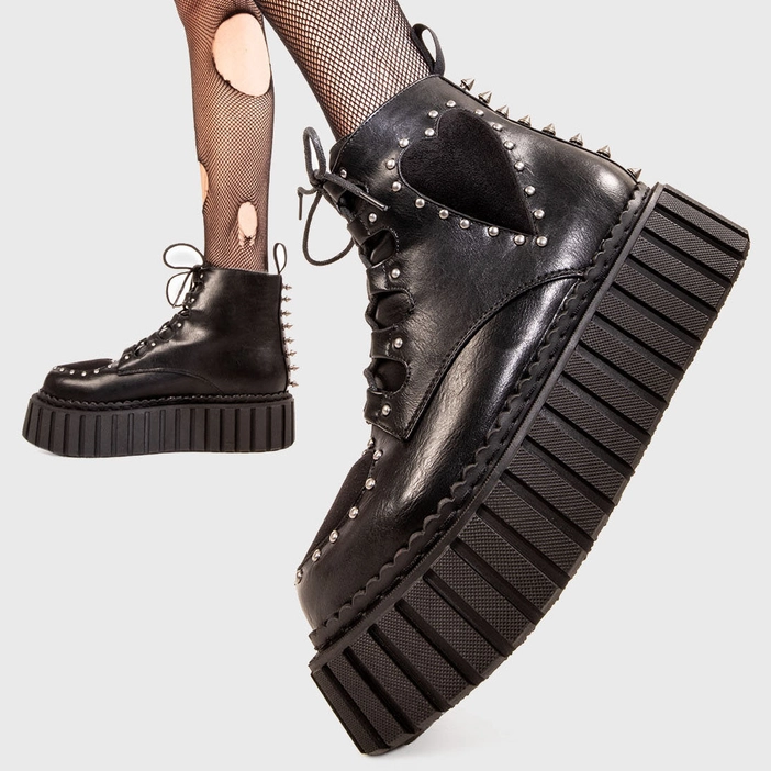 LAMODA Cross Your Heart Creeper Boots – Bild 4