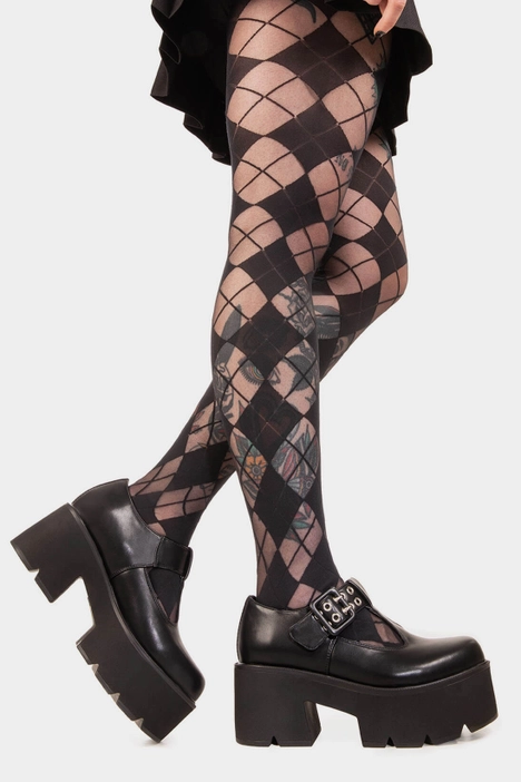 LAMODA Watch Me Chunky Mary Jane Shoes - Image 3