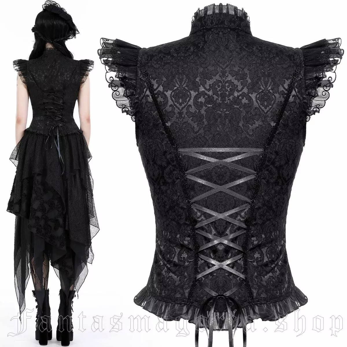Dark in Love Dark Lyrics Corset Top - Image 2