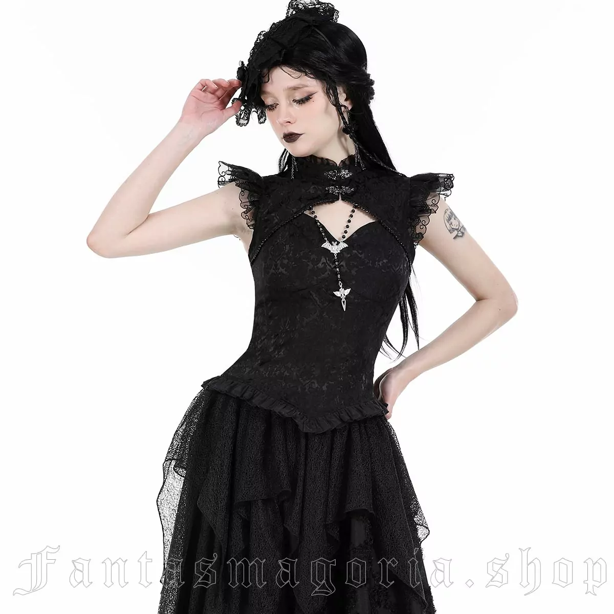 Dark in Love Dark Lyrics Corset Top - Image 3