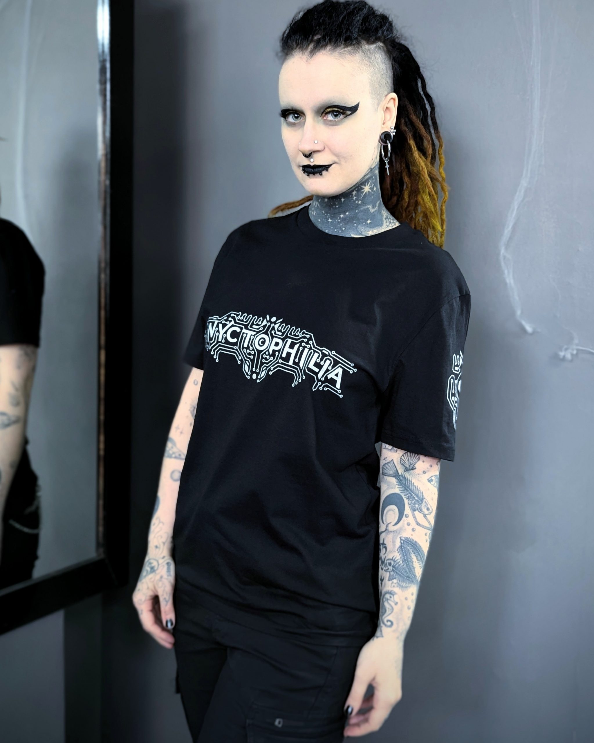 Nyctophilia T-Shirt Limited Cyber Edition Silber – Bild 2