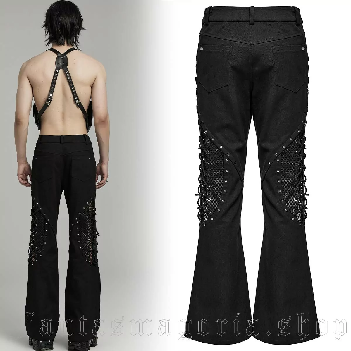 Punk Rave Xtraterrestrial Flared Trousers – Bild 2
