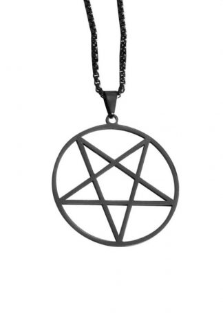 Easure Black Pentacle Necklace