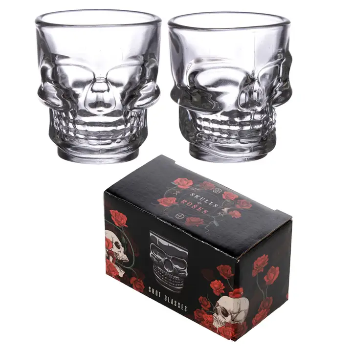 Set Totenkopf Schnapsglas (2 Stk.)