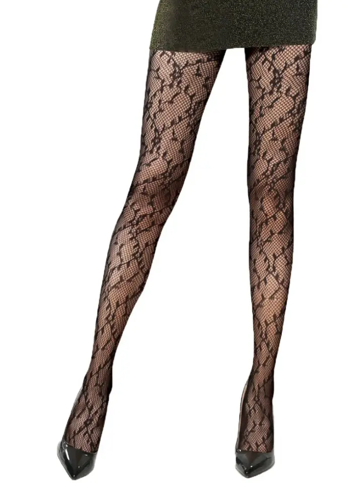 Leaves Fishnet Tights