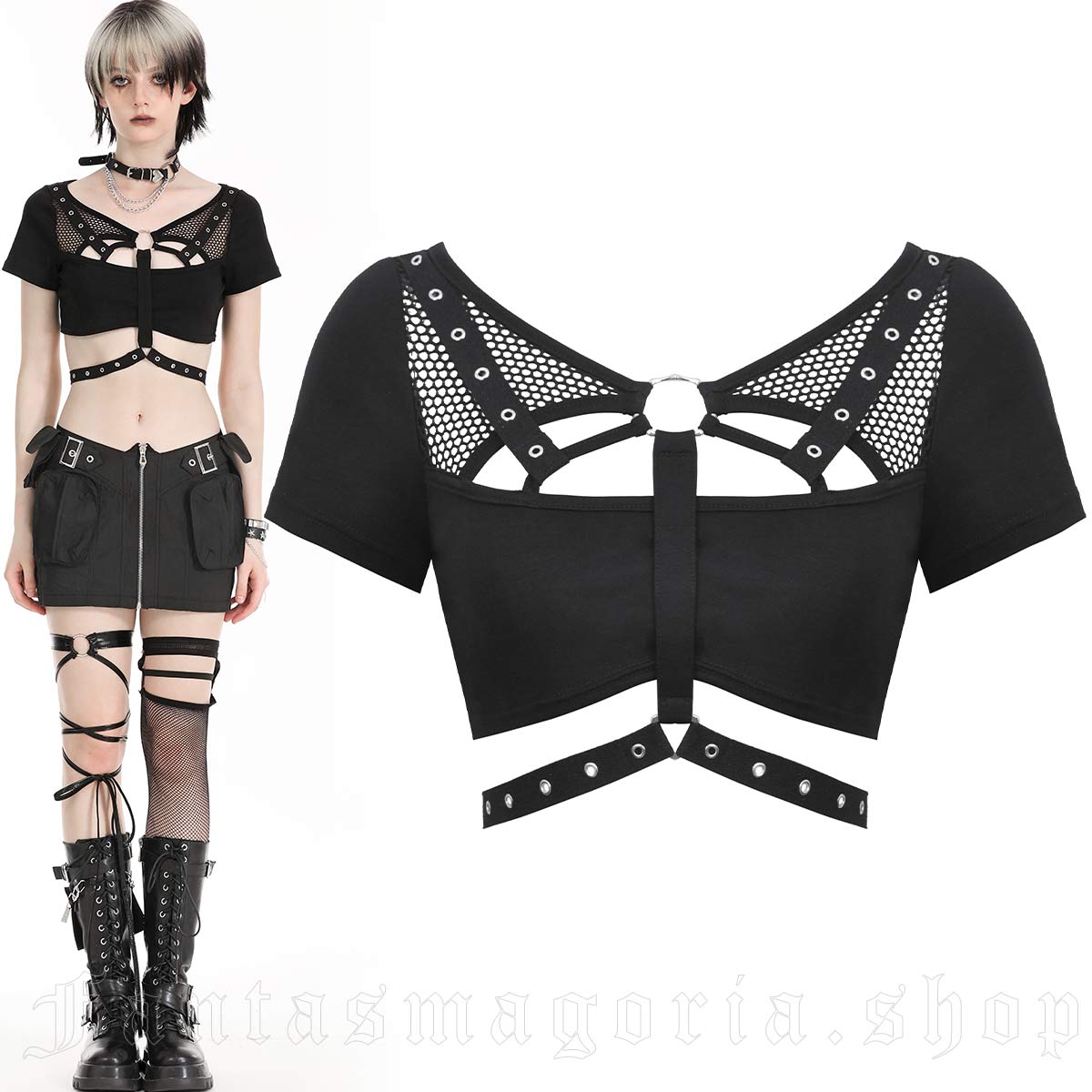 Dark in Love Techno Ninja Crop Top