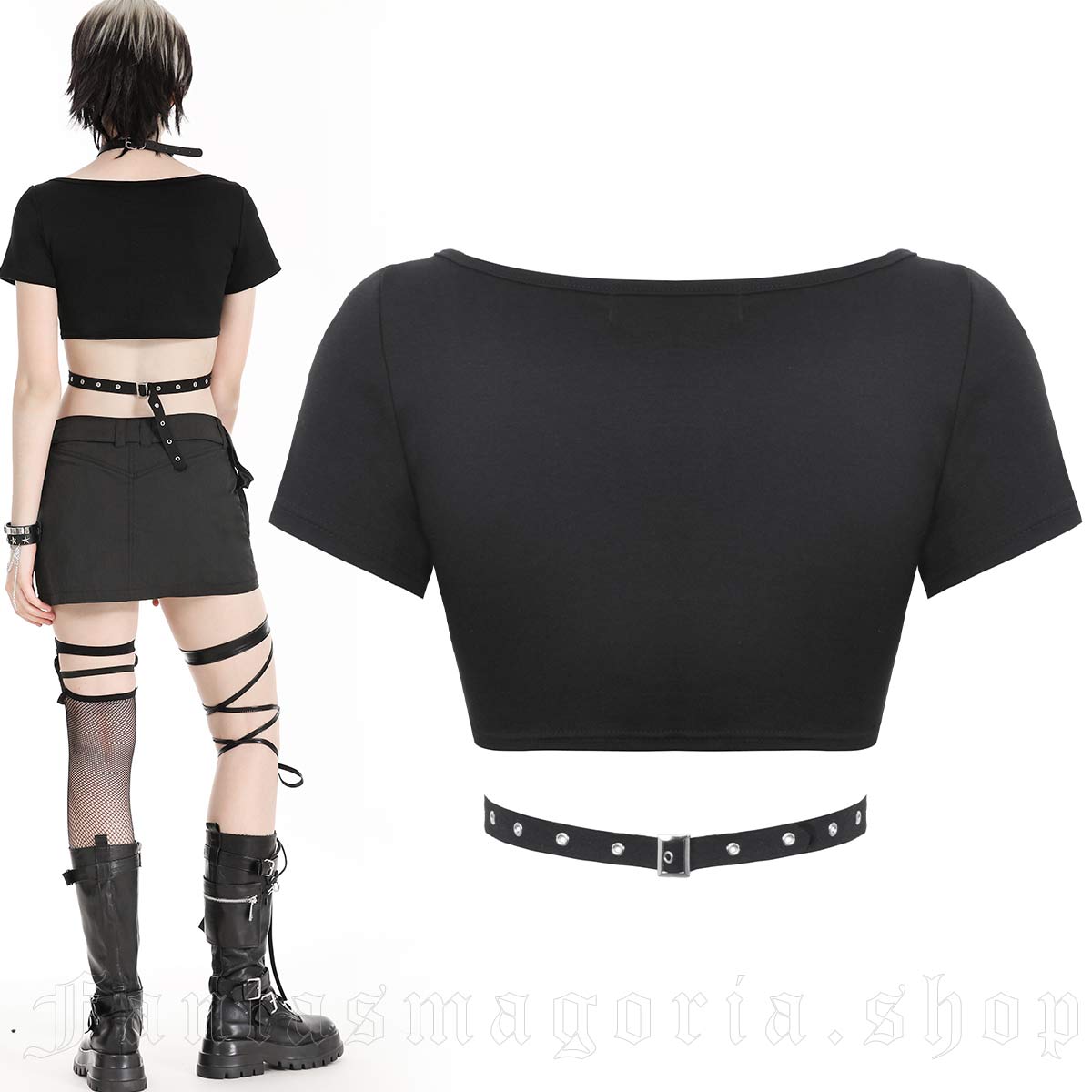 Dark in Love Techno Ninja Crop Top – Bild 2