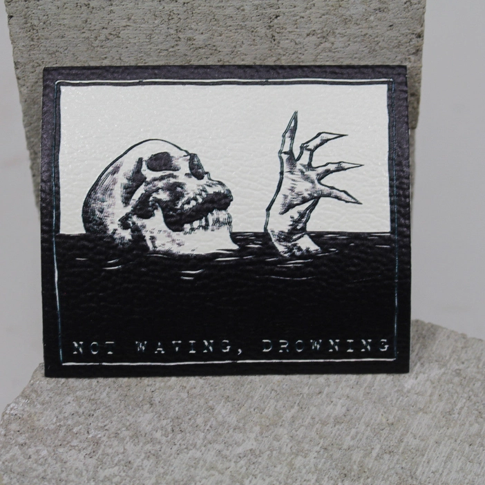 Godmachine Leather Look Sticker Not Waving Drowning