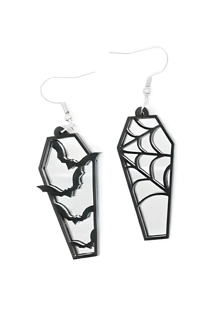 Easure Coffin Bat Earrings (Paar)
