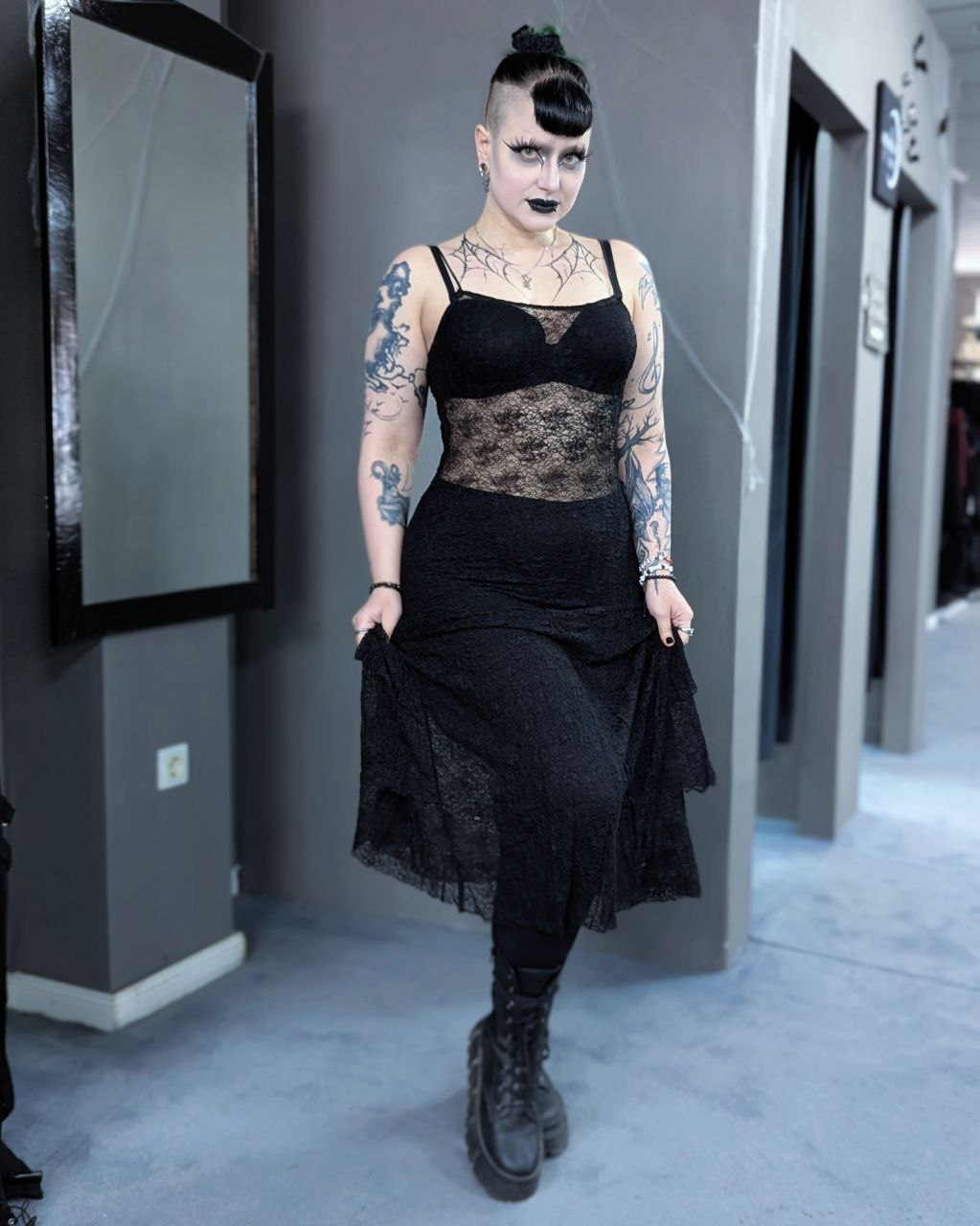 Aphrodite Ruffle Lace Dress