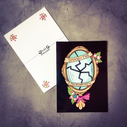 Dunkle.Seelen.Liebe Smash the Patriarchy Postkarte