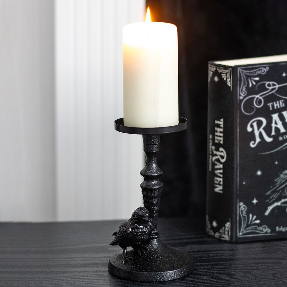 Mystic Raven Candle Holder