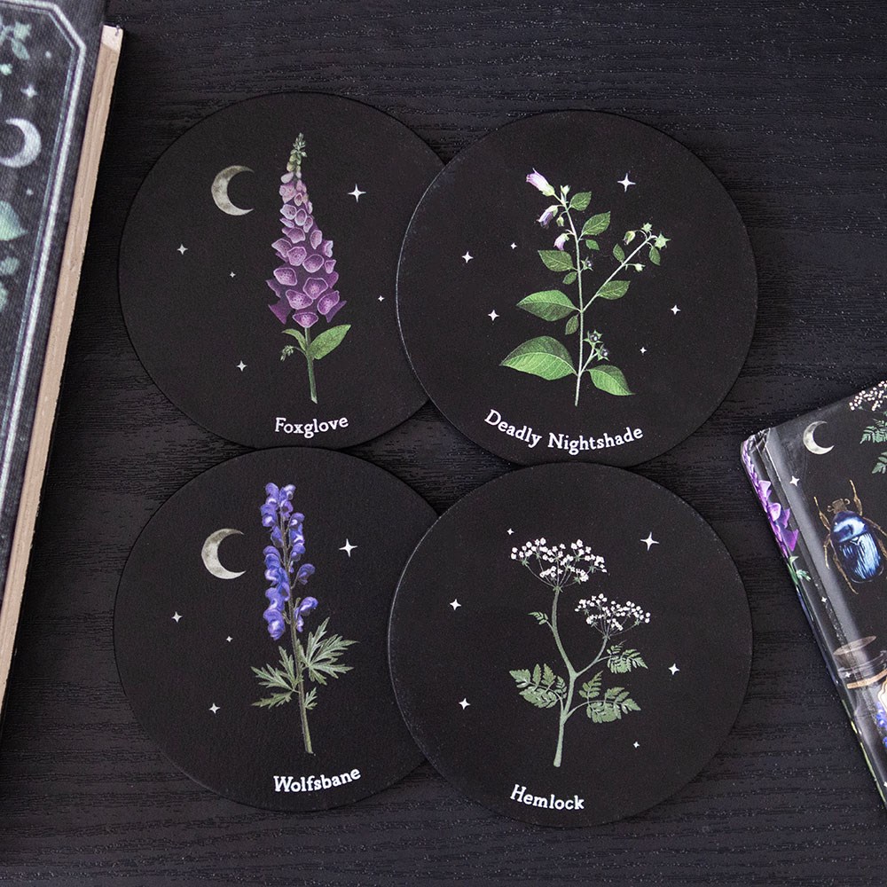 Poisonous Plants Coaster Set (4 Stk.)