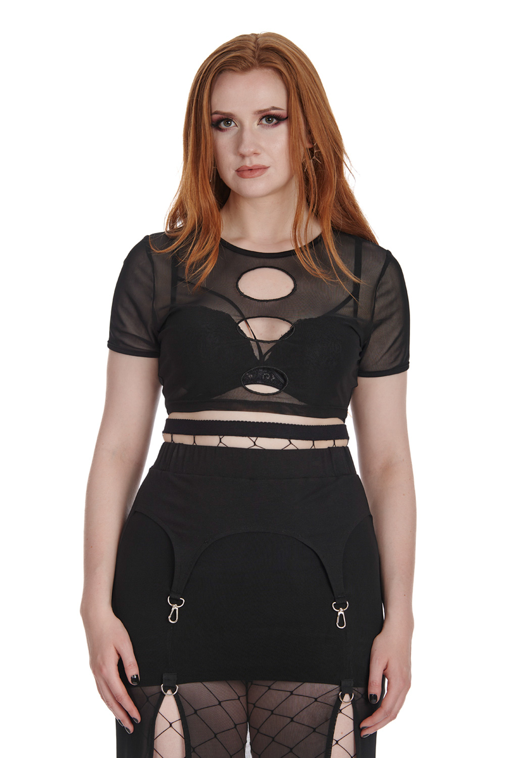 Banned Eclipse Cut Out Mesh Top