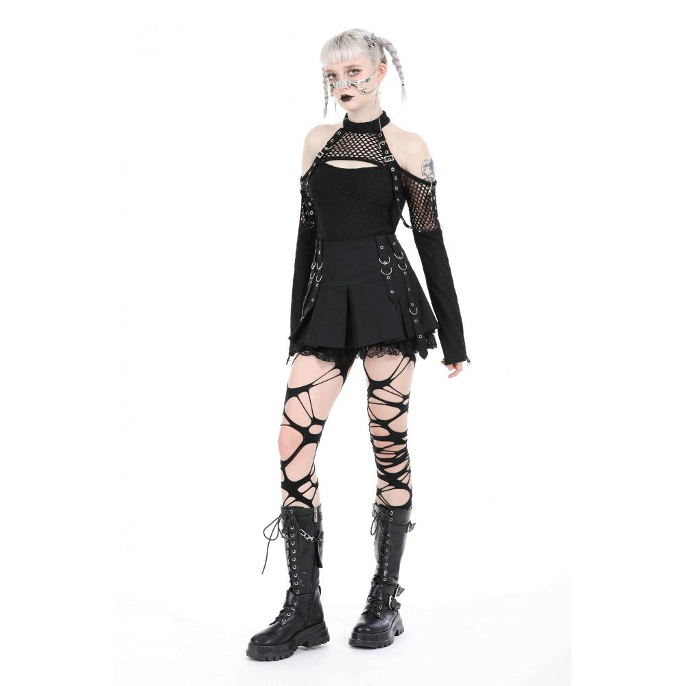 Dark in Love Kadin Off Shoulder Shirt – Bild 3