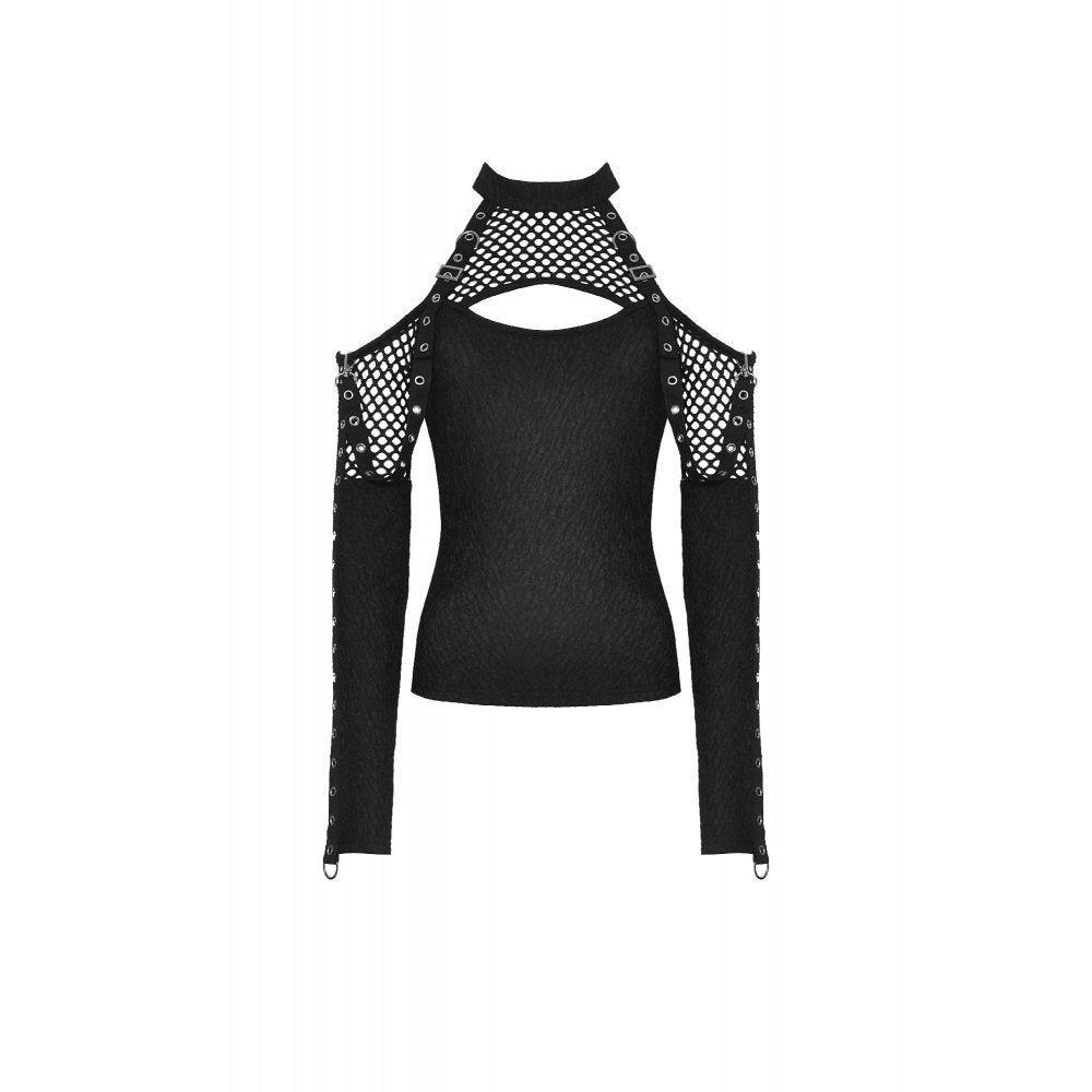 Dark in Love Kadin Off Shoulder Shirt – Bild 5