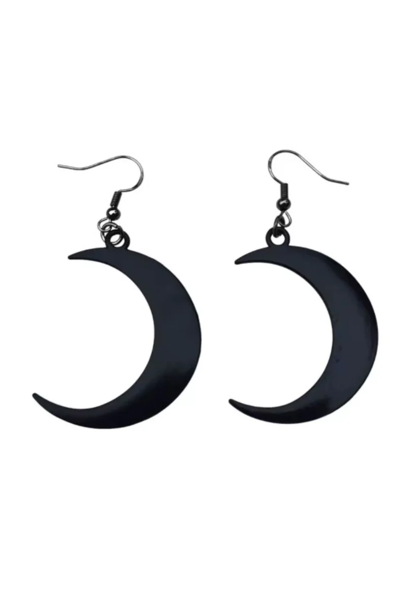 Easure Black Moon Earrings (Paar)