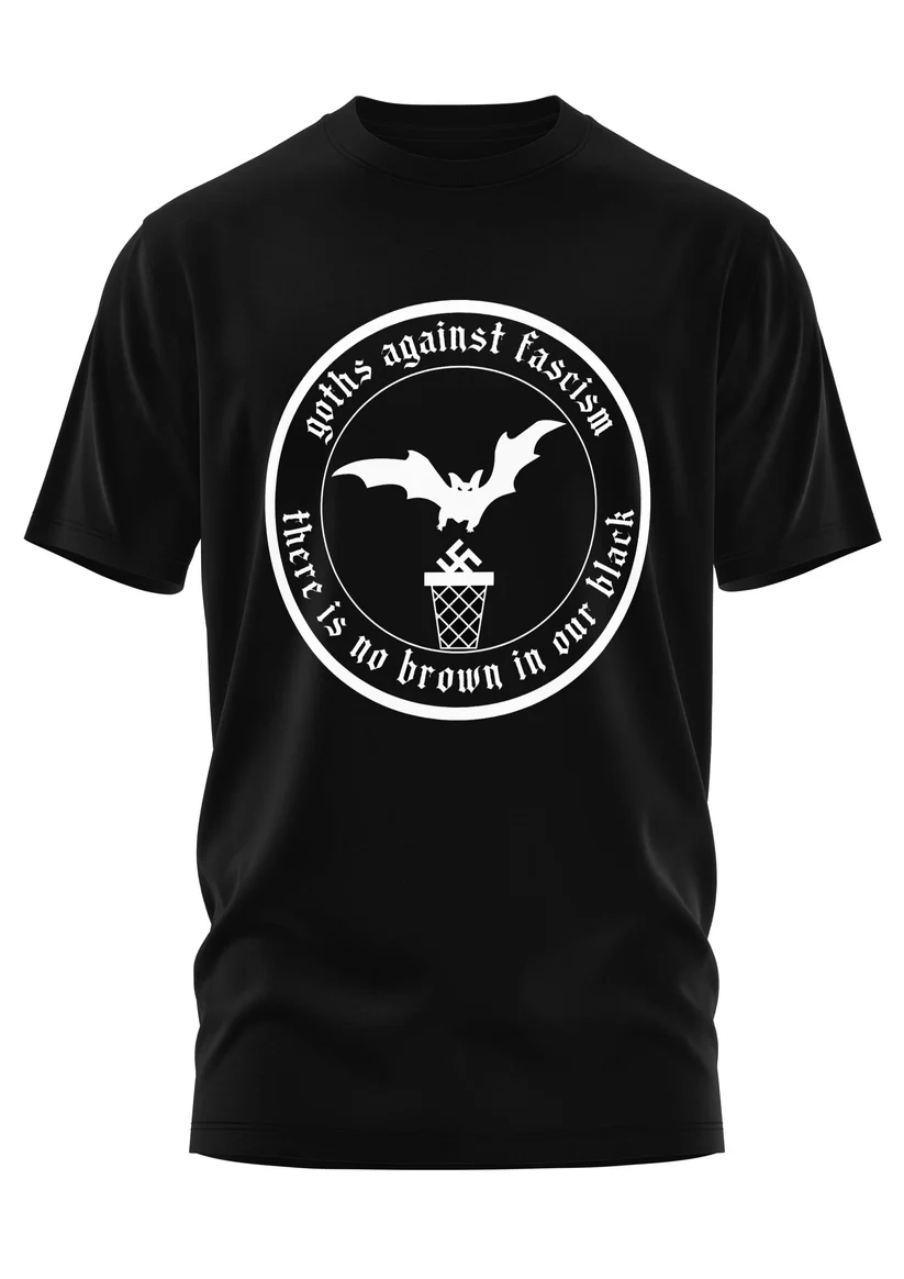 Pre-Order! Easure Goths Against Fascism T-Shirt – Bild 2