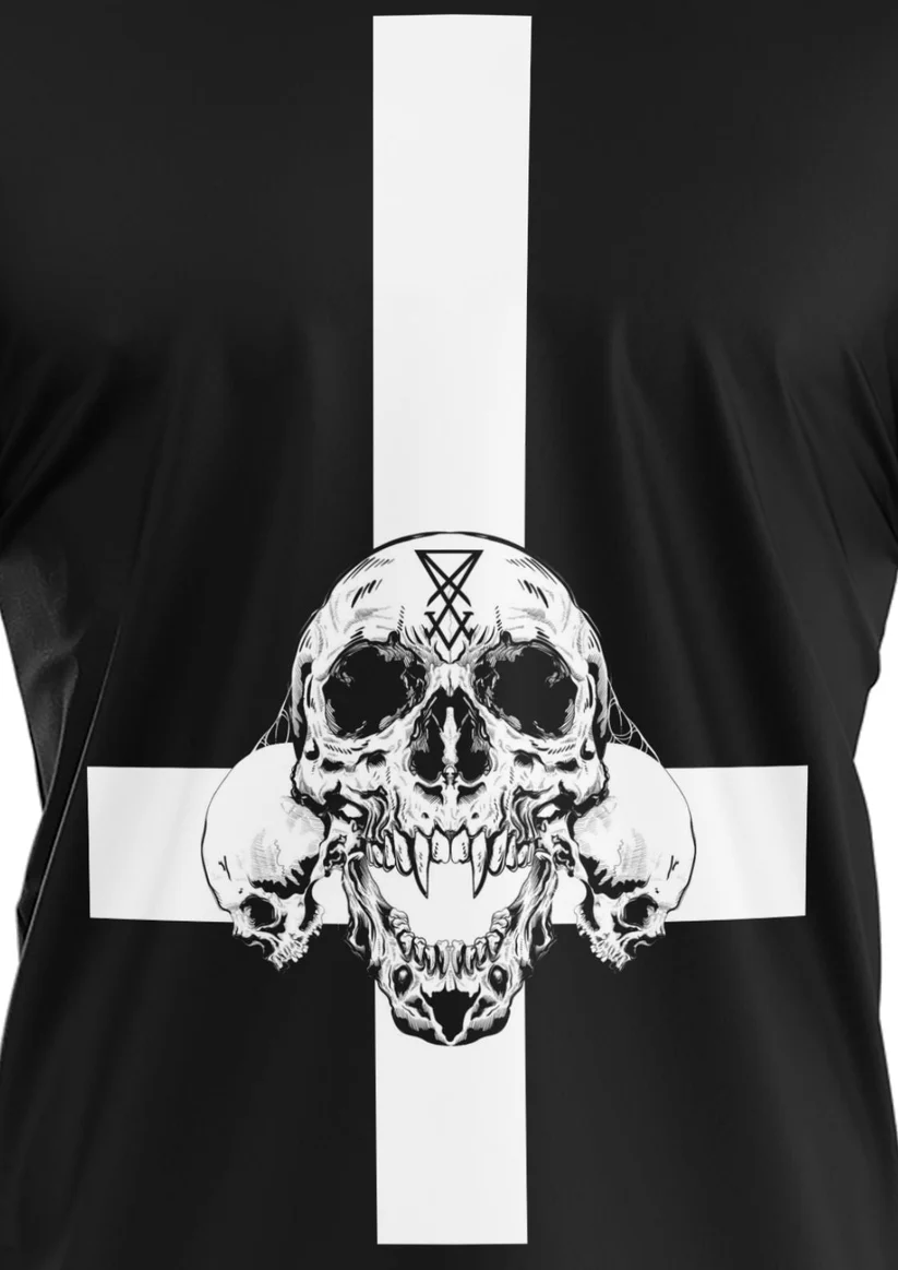 Easure Inverted Cross Girlie T-Shirt – Bild 2