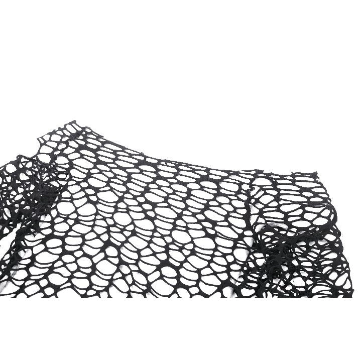 Dark in Love Darcy Black Distressed Net Top – Bild 4