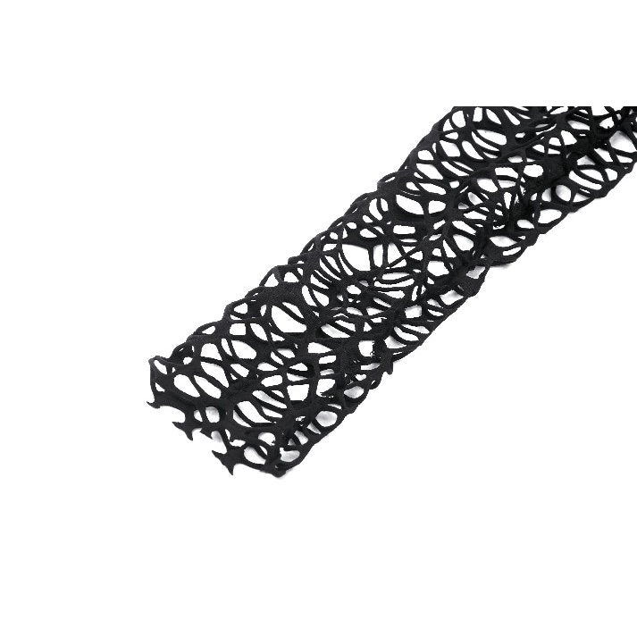 Dark in Love Darcy Black Distressed Net Top – Bild 5