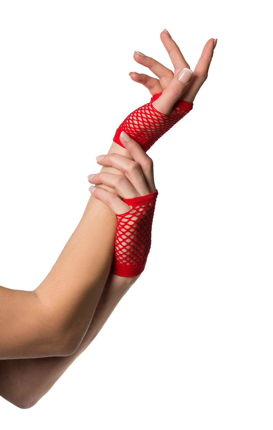 Short Fishnet Gloves (Paar) 3 Farben – Bild 2