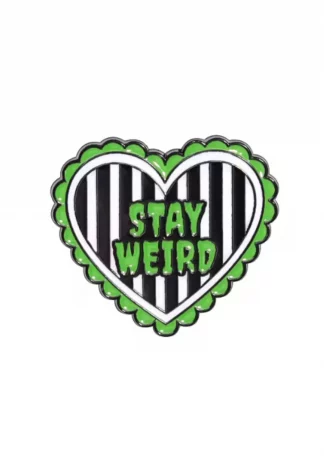 Easure Stay Weird Heart Pin