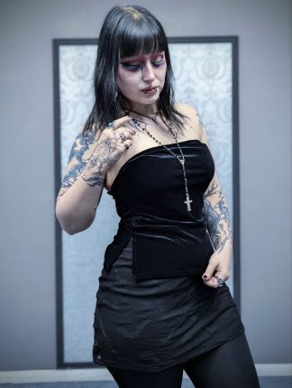 Gala Velour Bandeau Top