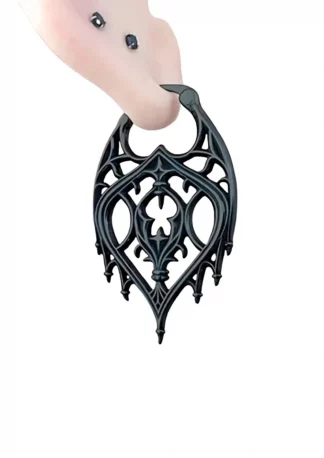 Easure Black Neo Goth Earrings (Paar)