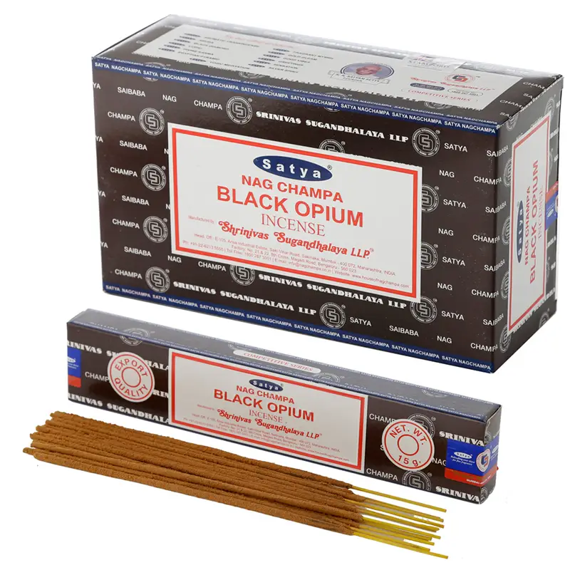 Satya Black Opium Nag Champa Incense Sticks