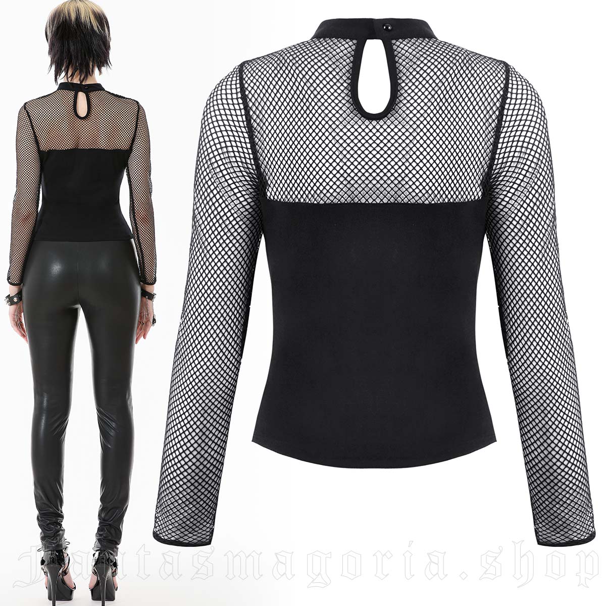 Dark In Love Blackout Net Longsleeve – Bild 2