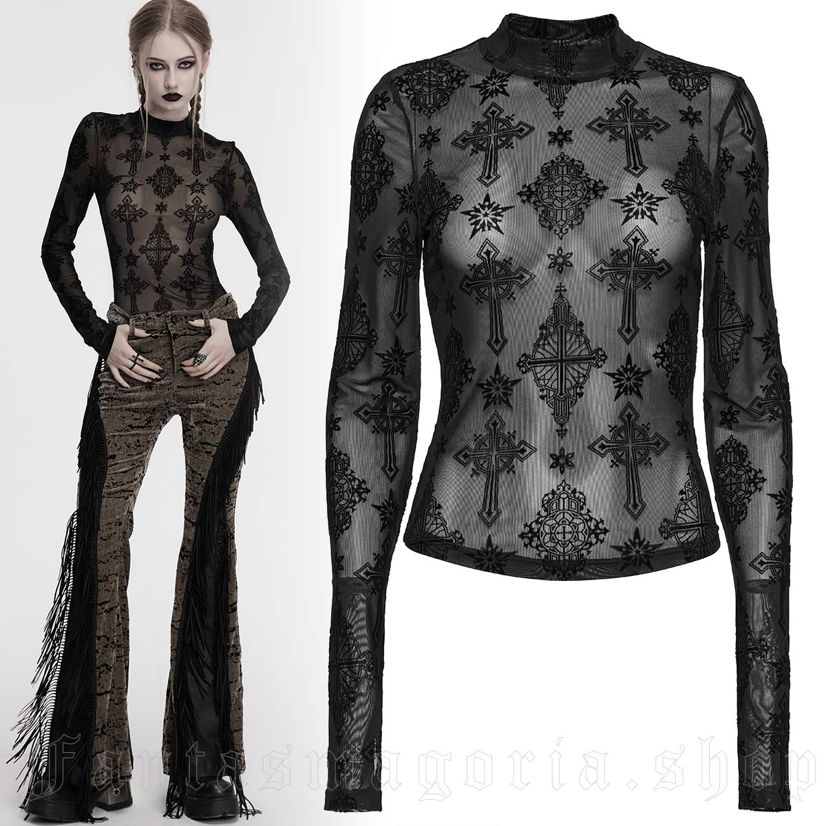 Punk Rave Forsaken Sacrament Top