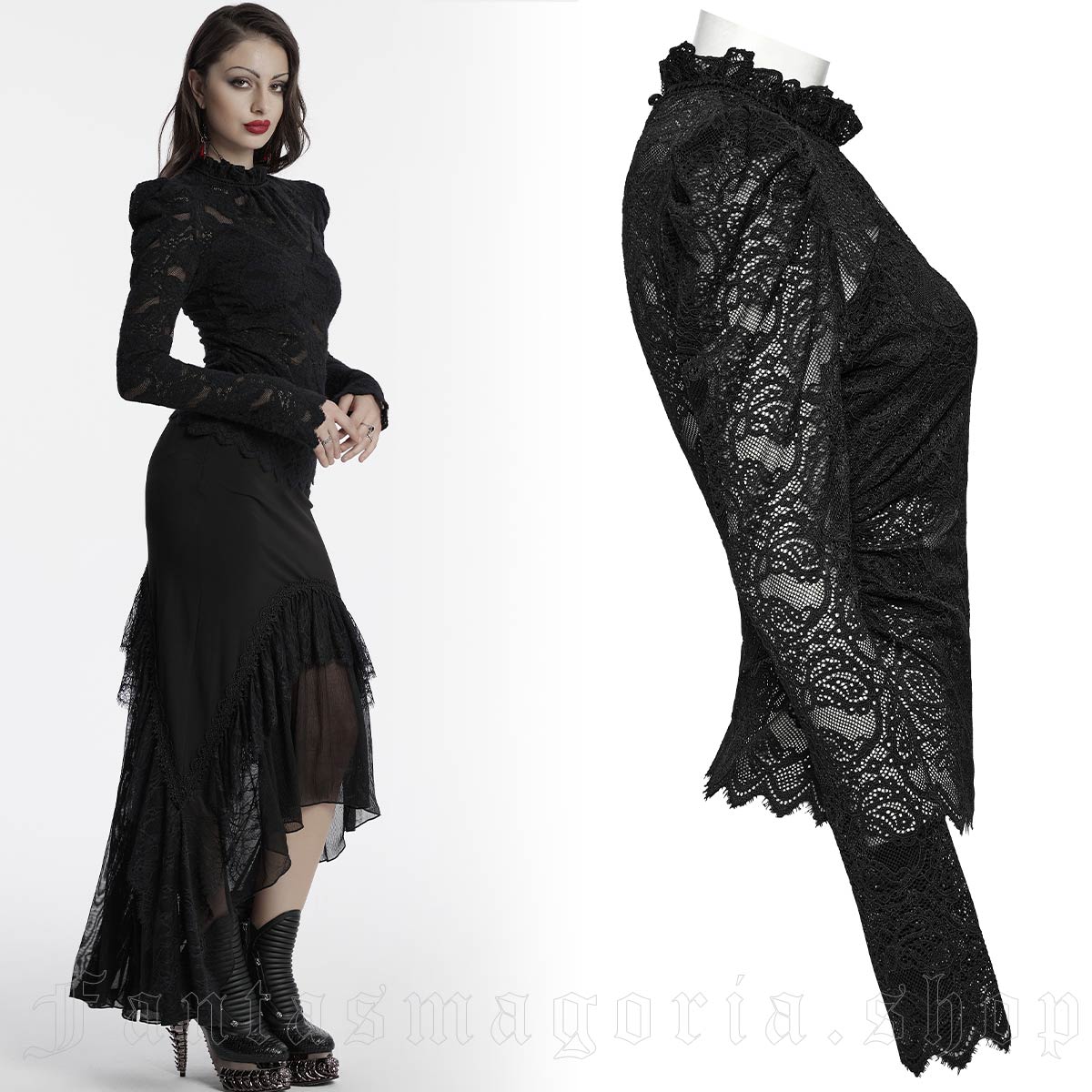 Punk Rave Nightdreamer Lace Top – Bild 2