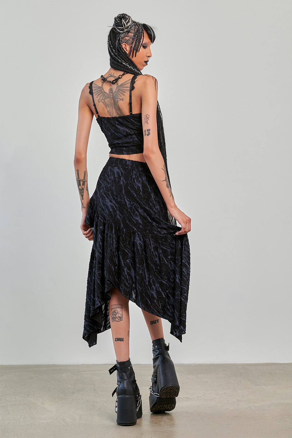 Banned Dark Angel Lace Up Skirt - Image 2