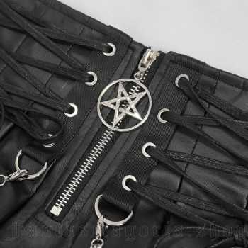 Devil Fashion Electra Pleated Faux Leather Skirt - Image 4
