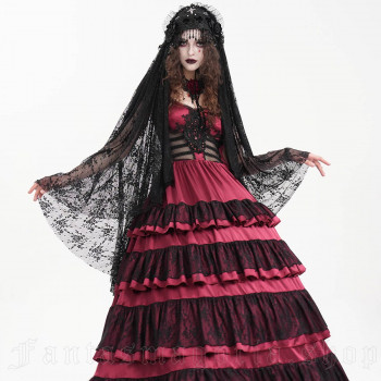 Devil Fashion Gothic Palace Lace Veil - Image 3