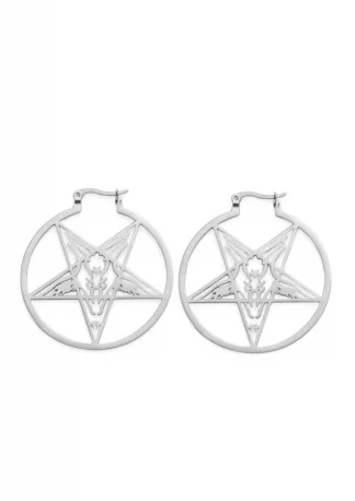Easure Baphomet Round Earrings