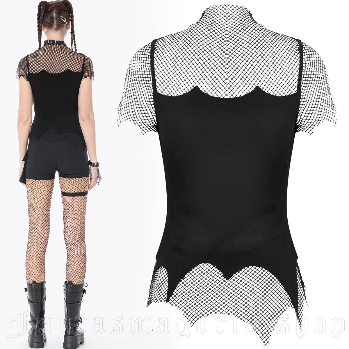 Dark In Love Mesh Hunter Top – Bild 3