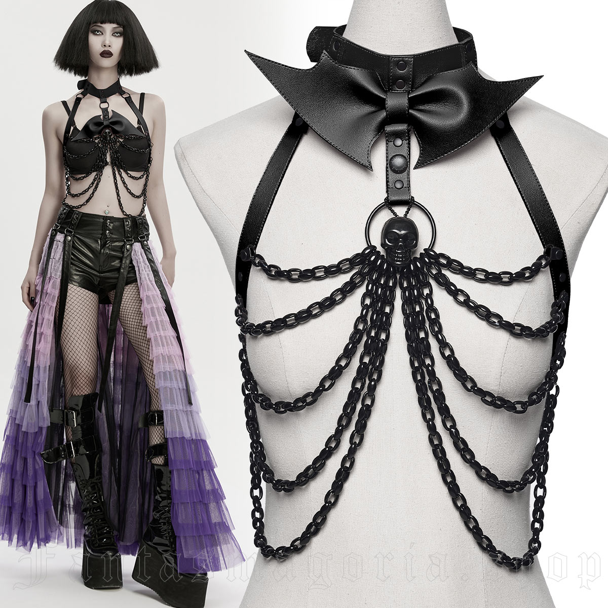 Punk Rave Demon Darling Chained Harness