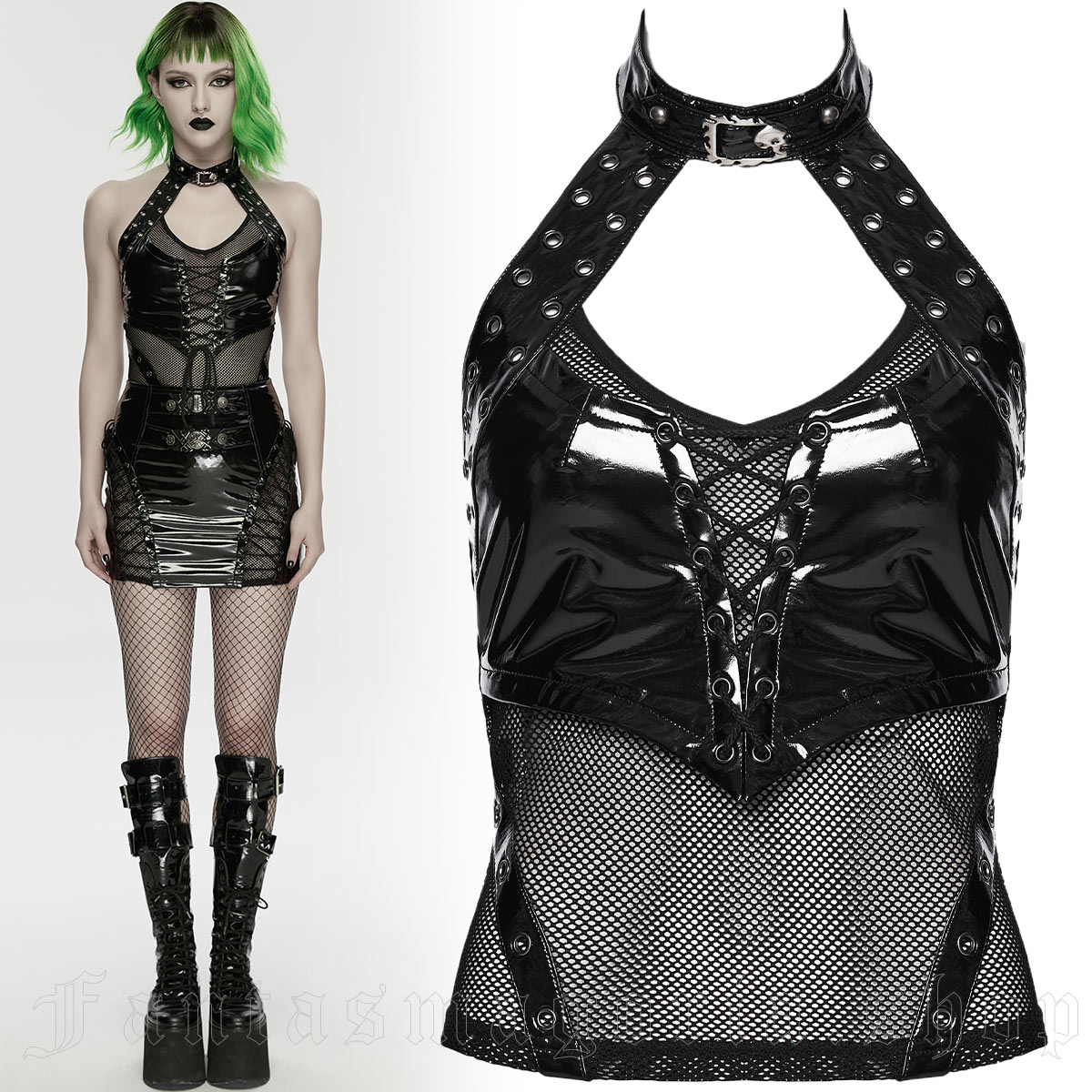 Punk Rave Mistress Mayhem PVC Top