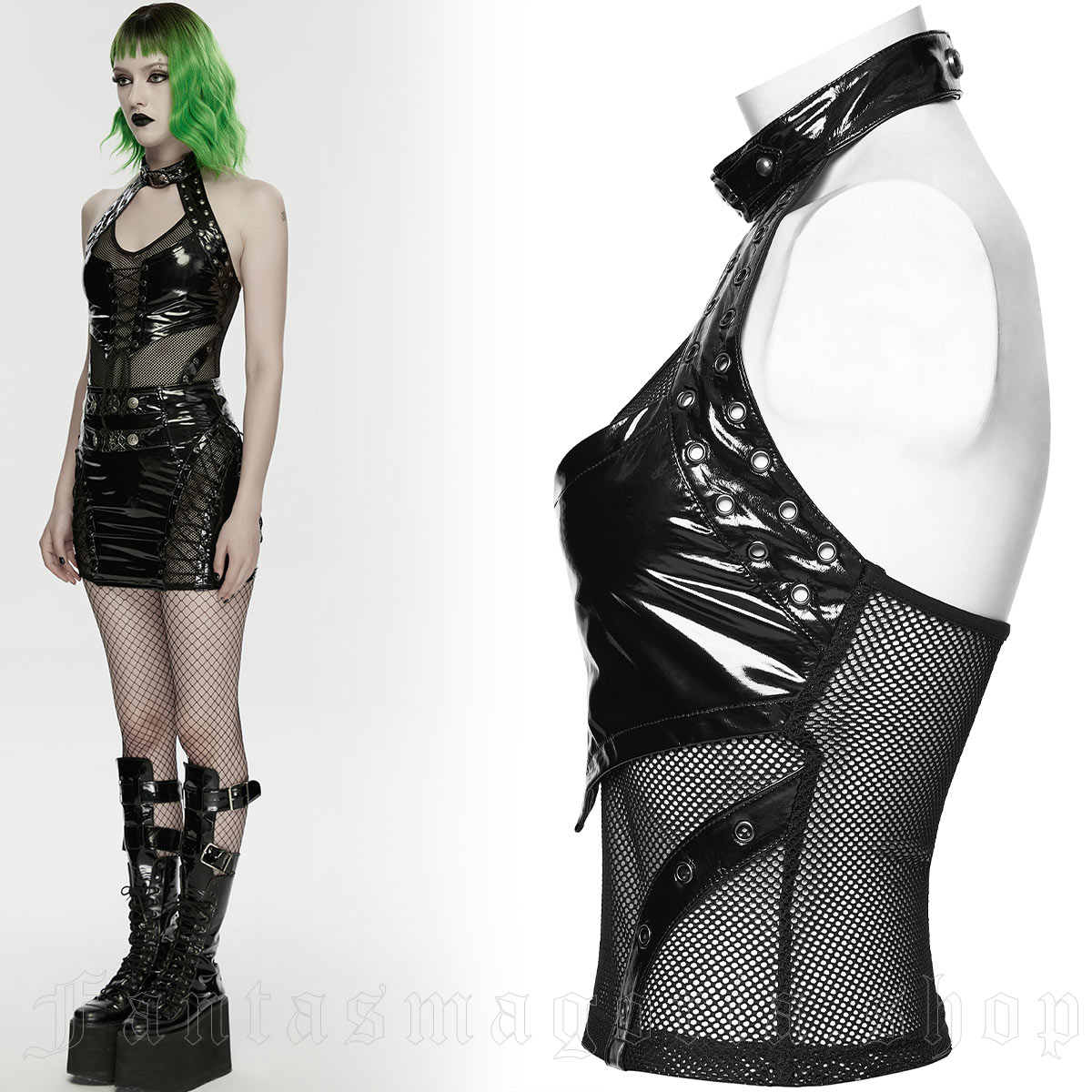 Punk Rave Mistress Mayhem PVC Top - Image 3