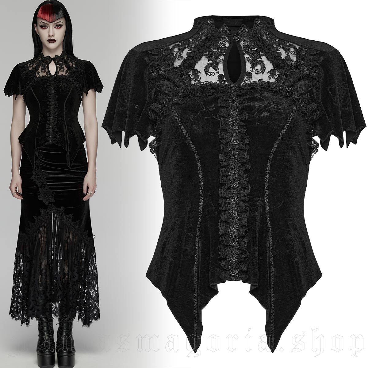 Punk Rave Roses Rhapsody Top